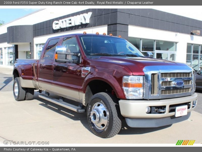 Royal Red Metallic / Chaparral Leather 2009 Ford F350 Super Duty King Ranch Crew Cab 4x4 Dually