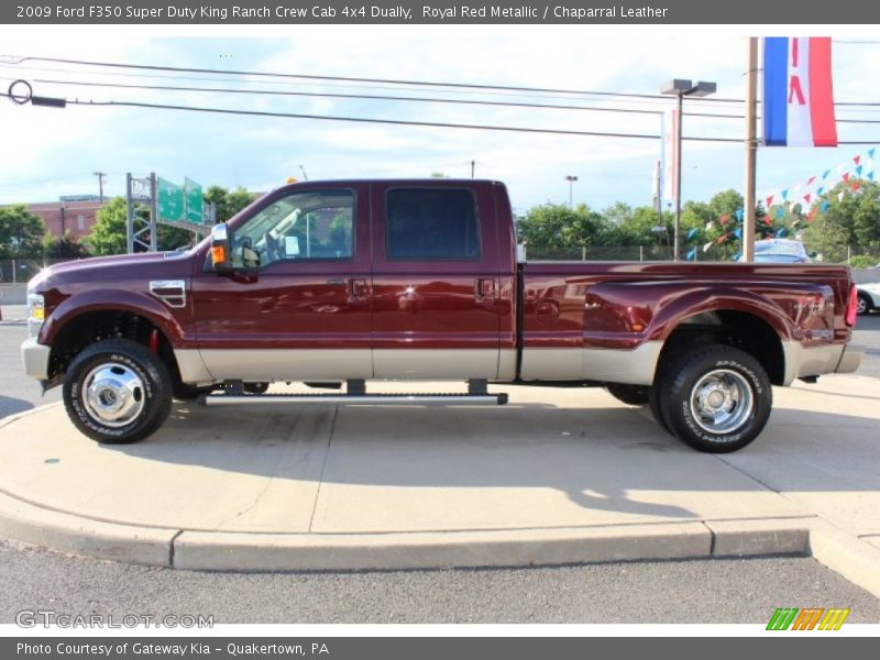 Royal Red Metallic / Chaparral Leather 2009 Ford F350 Super Duty King Ranch Crew Cab 4x4 Dually