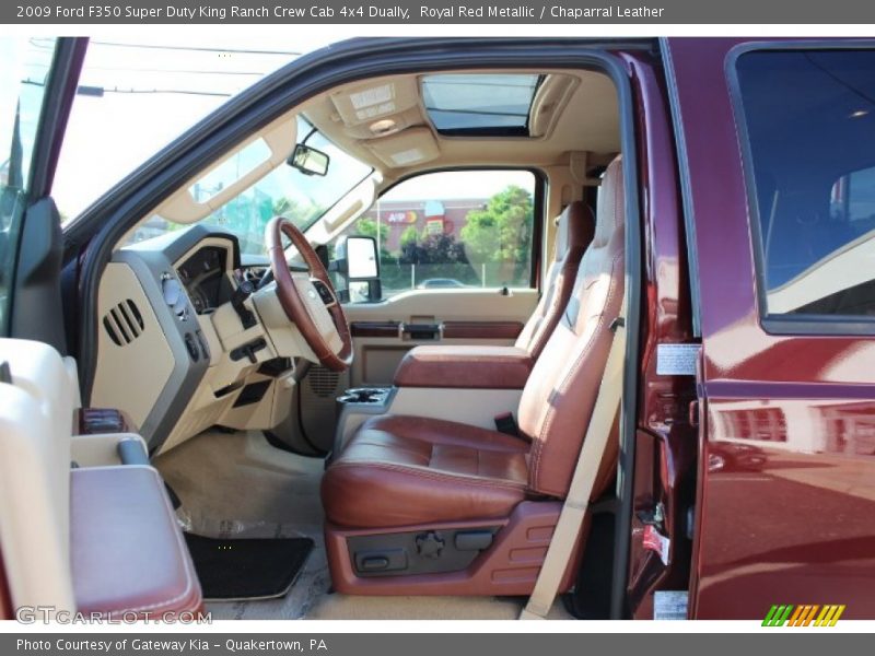 Royal Red Metallic / Chaparral Leather 2009 Ford F350 Super Duty King Ranch Crew Cab 4x4 Dually