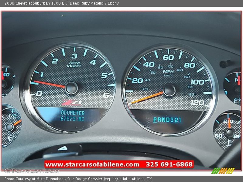 Deep Ruby Metallic / Ebony 2008 Chevrolet Suburban 1500 LT