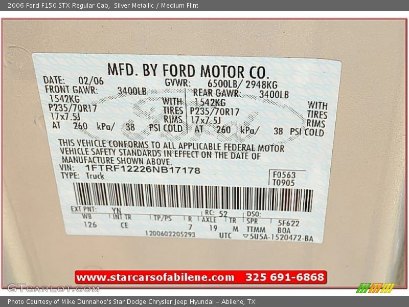 Silver Metallic / Medium Flint 2006 Ford F150 STX Regular Cab