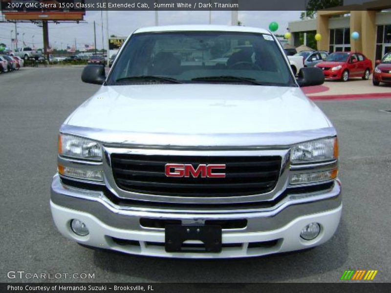 Summit White / Dark Titanium 2007 GMC Sierra 1500 Classic SLE Extended Cab