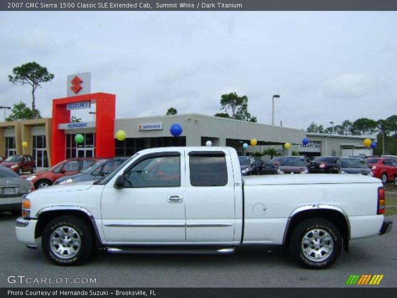 Summit White / Dark Titanium 2007 GMC Sierra 1500 Classic SLE Extended Cab