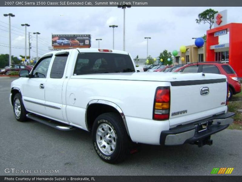 Summit White / Dark Titanium 2007 GMC Sierra 1500 Classic SLE Extended Cab