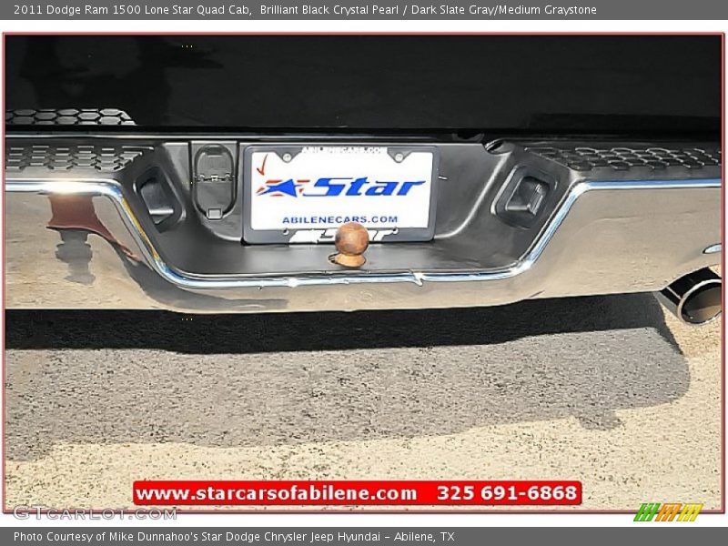 Brilliant Black Crystal Pearl / Dark Slate Gray/Medium Graystone 2011 Dodge Ram 1500 Lone Star Quad Cab