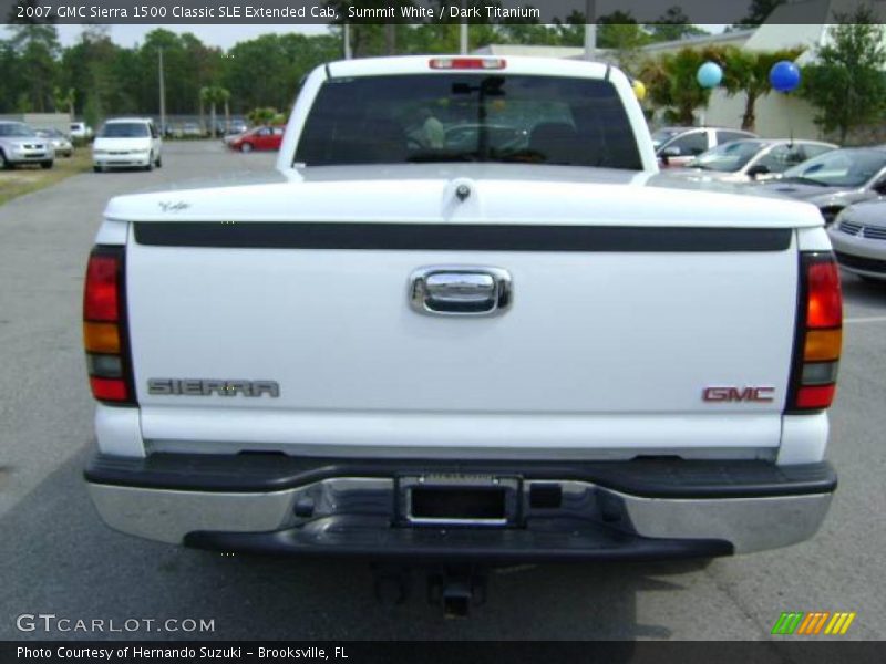 Summit White / Dark Titanium 2007 GMC Sierra 1500 Classic SLE Extended Cab