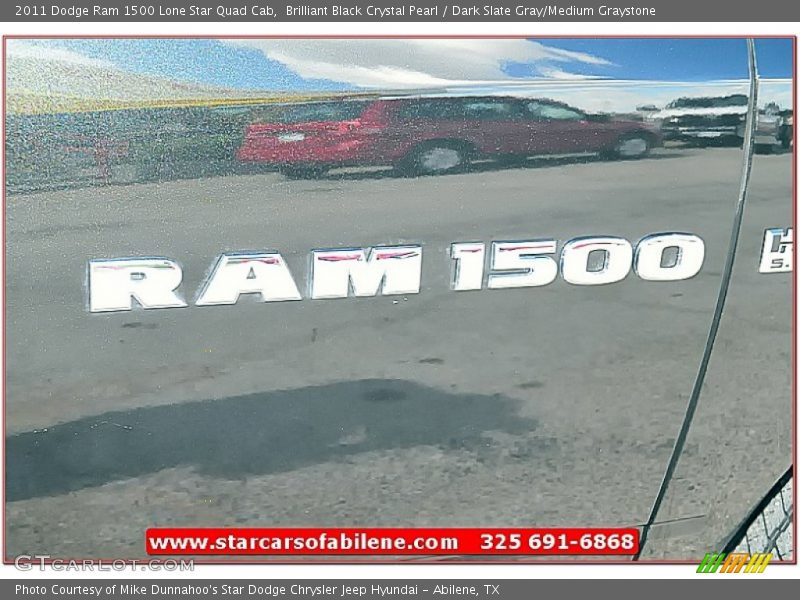Brilliant Black Crystal Pearl / Dark Slate Gray/Medium Graystone 2011 Dodge Ram 1500 Lone Star Quad Cab