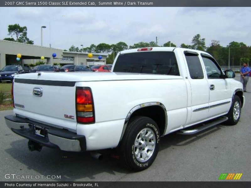 Summit White / Dark Titanium 2007 GMC Sierra 1500 Classic SLE Extended Cab