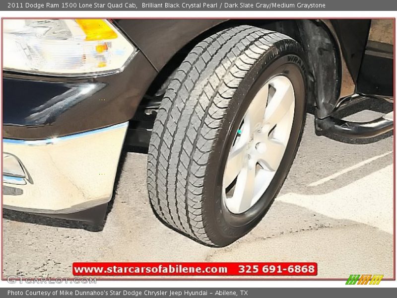 Brilliant Black Crystal Pearl / Dark Slate Gray/Medium Graystone 2011 Dodge Ram 1500 Lone Star Quad Cab