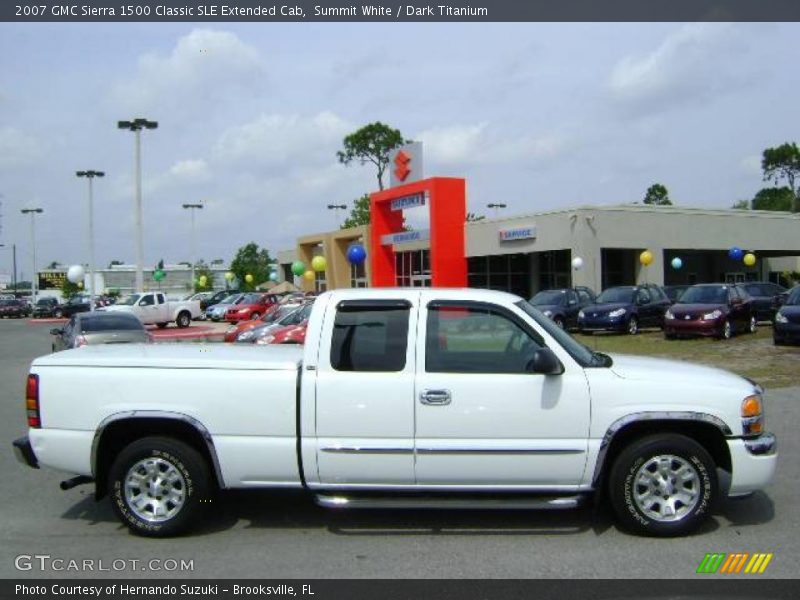 Summit White / Dark Titanium 2007 GMC Sierra 1500 Classic SLE Extended Cab