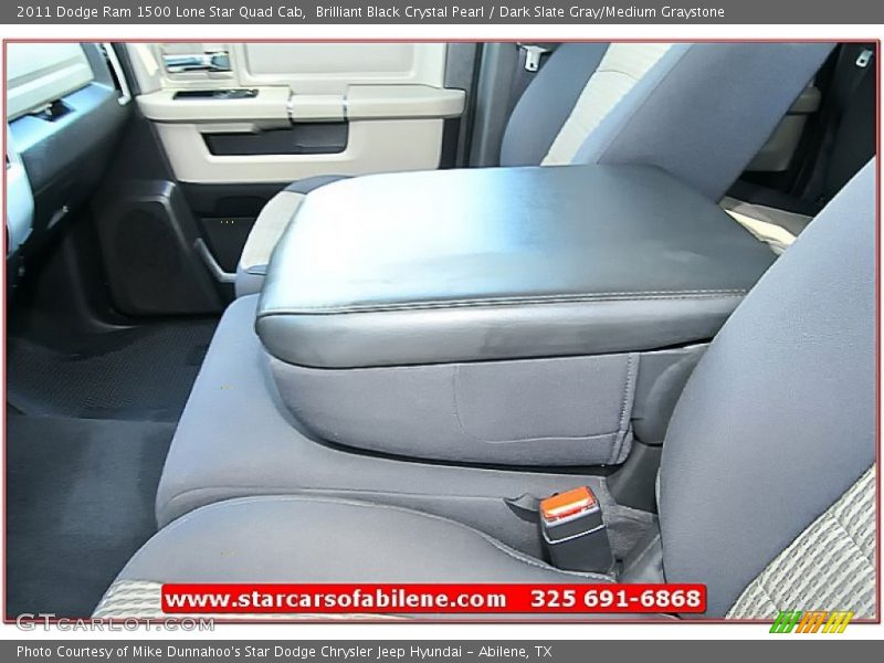 Brilliant Black Crystal Pearl / Dark Slate Gray/Medium Graystone 2011 Dodge Ram 1500 Lone Star Quad Cab
