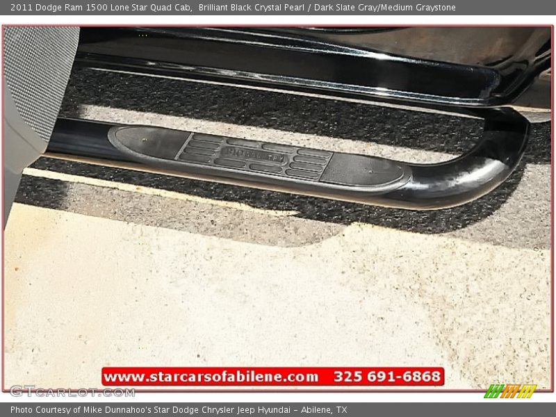 Brilliant Black Crystal Pearl / Dark Slate Gray/Medium Graystone 2011 Dodge Ram 1500 Lone Star Quad Cab