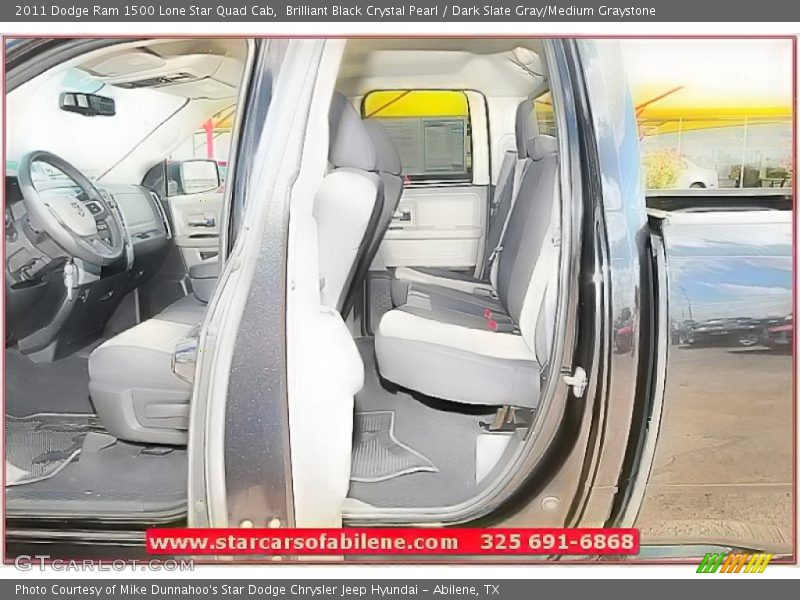 Brilliant Black Crystal Pearl / Dark Slate Gray/Medium Graystone 2011 Dodge Ram 1500 Lone Star Quad Cab