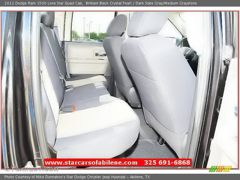 Brilliant Black Crystal Pearl / Dark Slate Gray/Medium Graystone 2011 Dodge Ram 1500 Lone Star Quad Cab