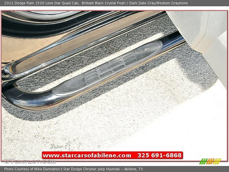 Brilliant Black Crystal Pearl / Dark Slate Gray/Medium Graystone 2011 Dodge Ram 1500 Lone Star Quad Cab