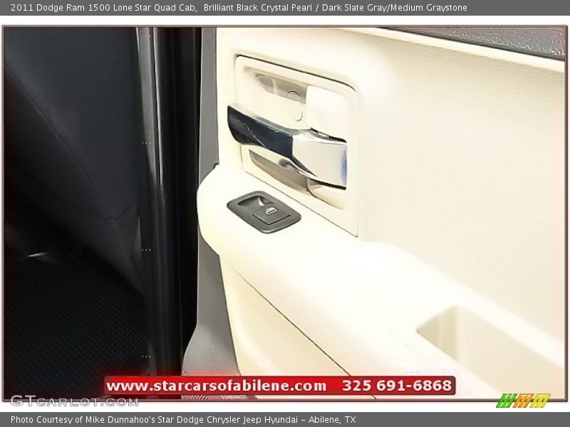 Brilliant Black Crystal Pearl / Dark Slate Gray/Medium Graystone 2011 Dodge Ram 1500 Lone Star Quad Cab