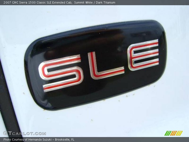 Summit White / Dark Titanium 2007 GMC Sierra 1500 Classic SLE Extended Cab
