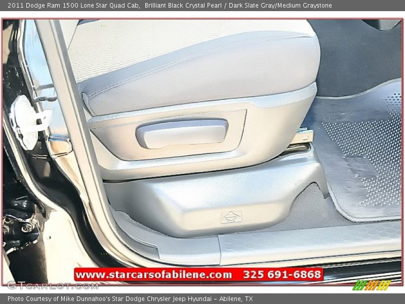 Brilliant Black Crystal Pearl / Dark Slate Gray/Medium Graystone 2011 Dodge Ram 1500 Lone Star Quad Cab