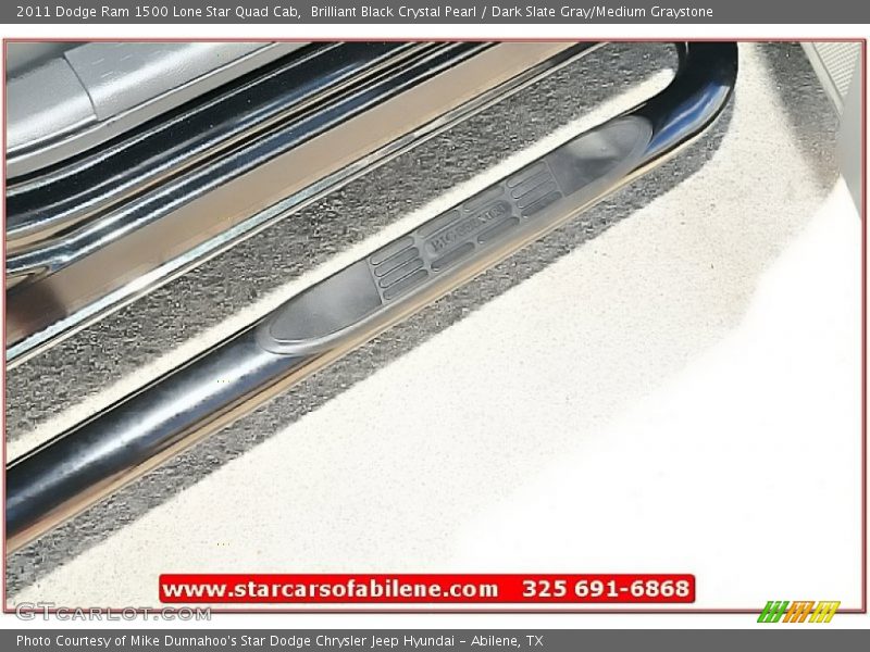 Brilliant Black Crystal Pearl / Dark Slate Gray/Medium Graystone 2011 Dodge Ram 1500 Lone Star Quad Cab