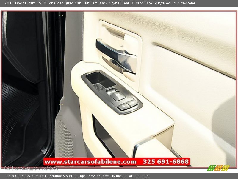 Brilliant Black Crystal Pearl / Dark Slate Gray/Medium Graystone 2011 Dodge Ram 1500 Lone Star Quad Cab
