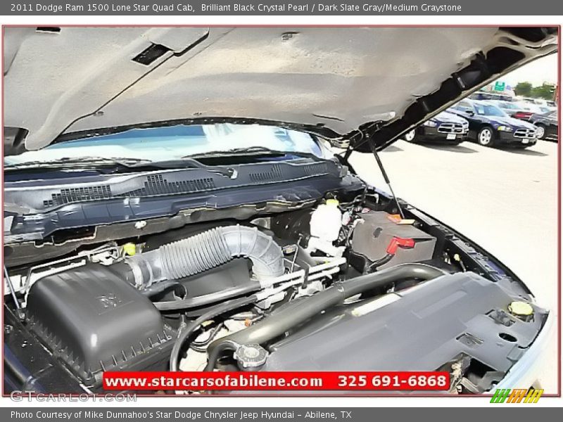 Brilliant Black Crystal Pearl / Dark Slate Gray/Medium Graystone 2011 Dodge Ram 1500 Lone Star Quad Cab