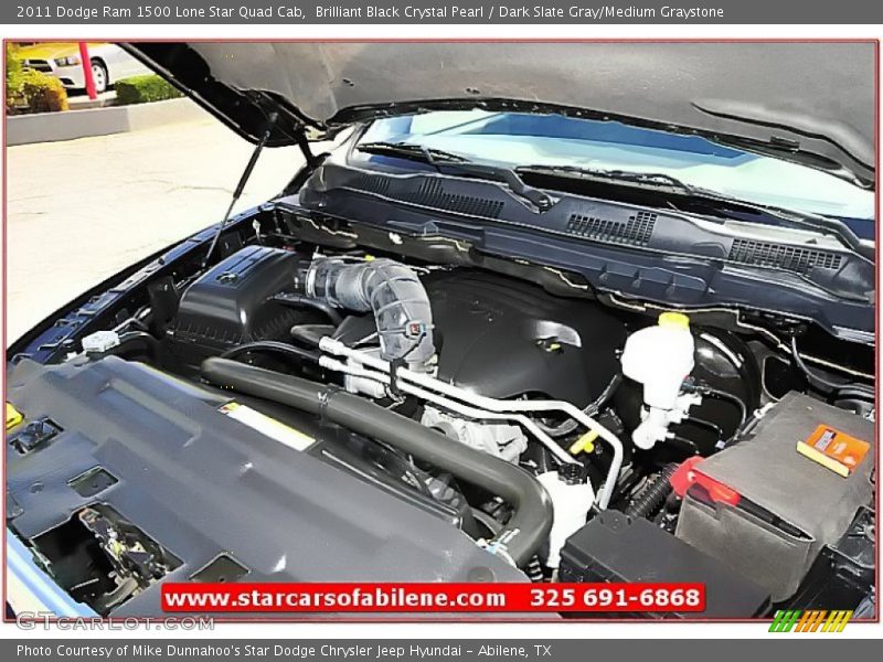 Brilliant Black Crystal Pearl / Dark Slate Gray/Medium Graystone 2011 Dodge Ram 1500 Lone Star Quad Cab