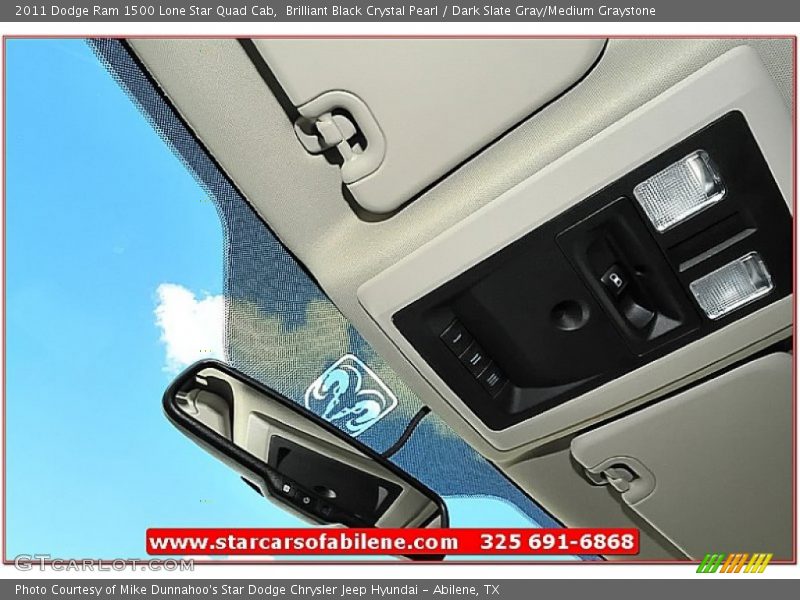 Brilliant Black Crystal Pearl / Dark Slate Gray/Medium Graystone 2011 Dodge Ram 1500 Lone Star Quad Cab