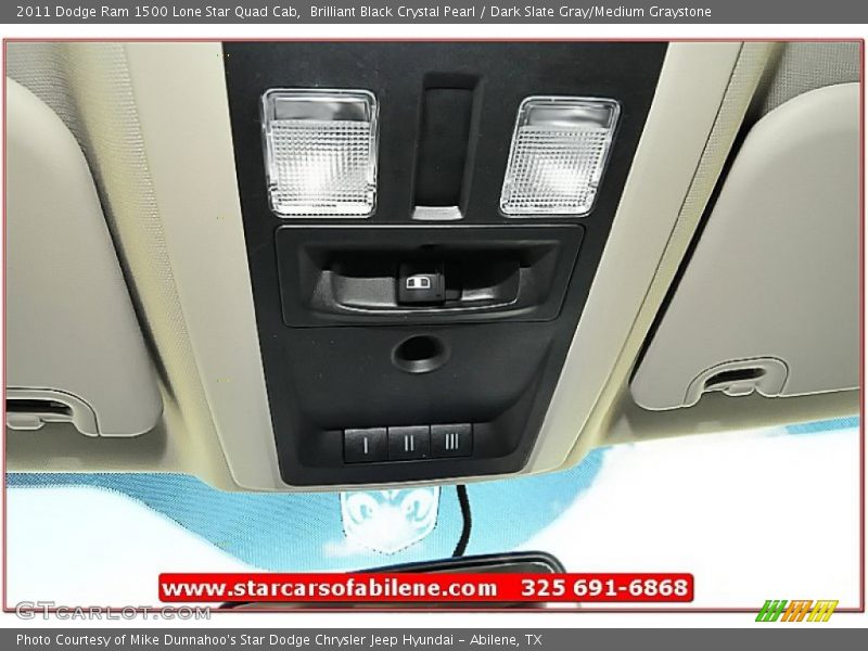 Brilliant Black Crystal Pearl / Dark Slate Gray/Medium Graystone 2011 Dodge Ram 1500 Lone Star Quad Cab
