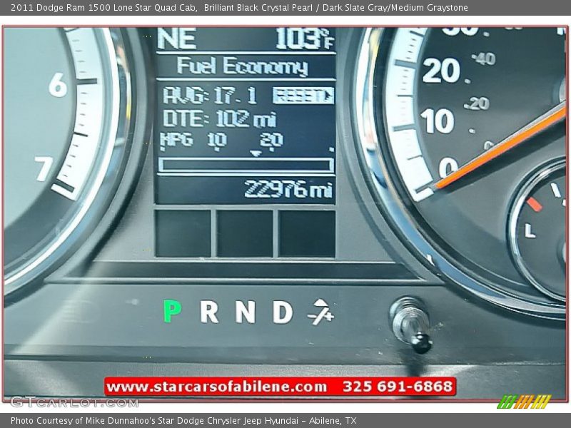 Brilliant Black Crystal Pearl / Dark Slate Gray/Medium Graystone 2011 Dodge Ram 1500 Lone Star Quad Cab