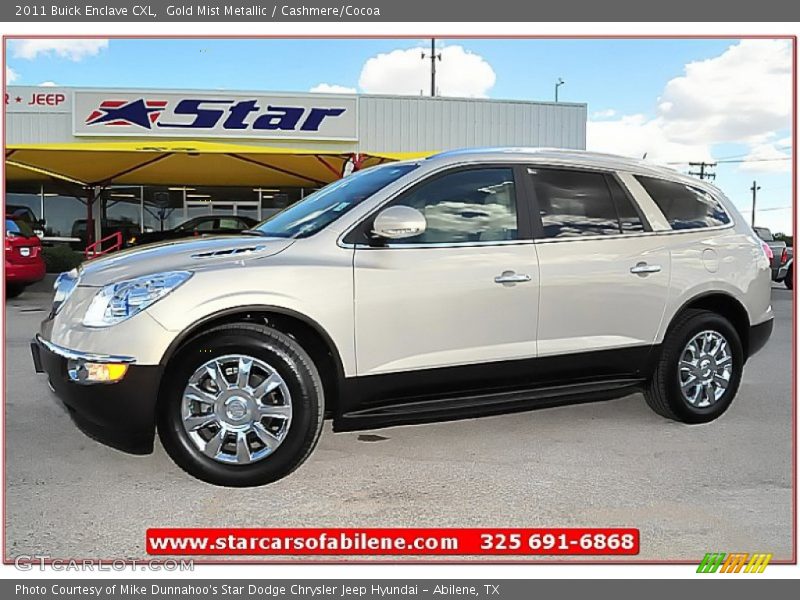 Gold Mist Metallic / Cashmere/Cocoa 2011 Buick Enclave CXL