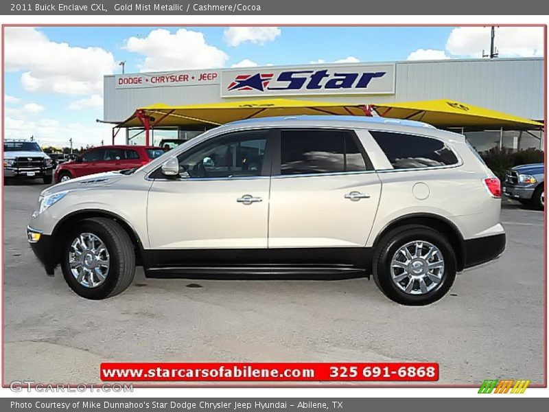 Gold Mist Metallic / Cashmere/Cocoa 2011 Buick Enclave CXL