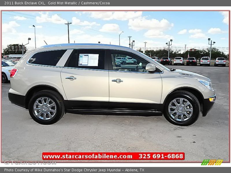 Gold Mist Metallic / Cashmere/Cocoa 2011 Buick Enclave CXL