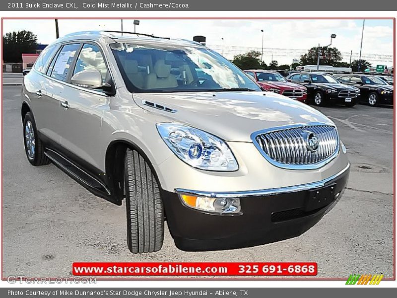 Gold Mist Metallic / Cashmere/Cocoa 2011 Buick Enclave CXL