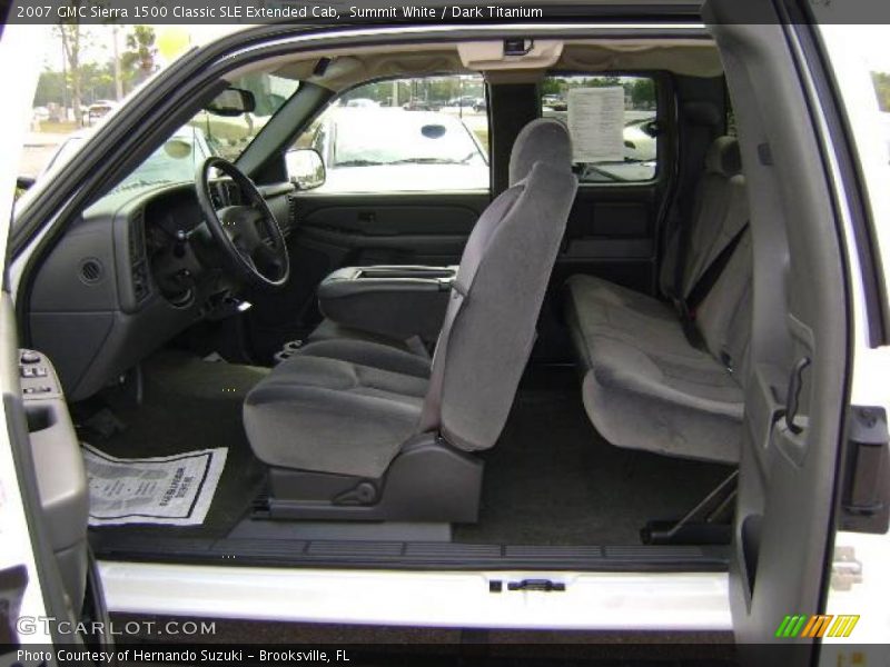 Summit White / Dark Titanium 2007 GMC Sierra 1500 Classic SLE Extended Cab