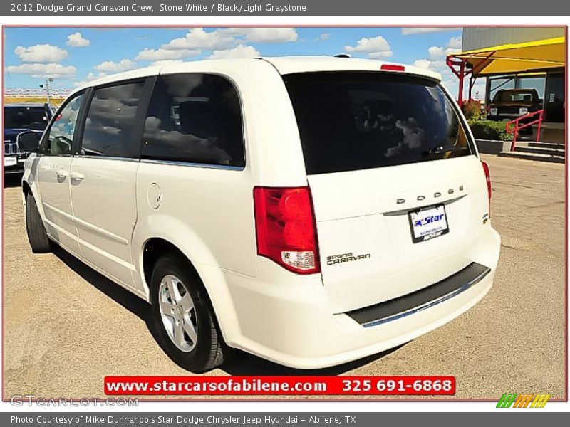 Stone White / Black/Light Graystone 2012 Dodge Grand Caravan Crew