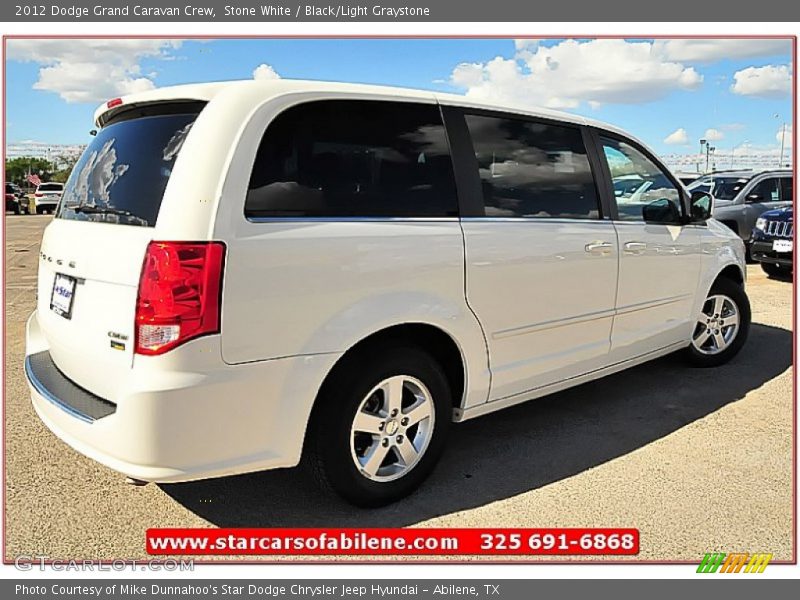 Stone White / Black/Light Graystone 2012 Dodge Grand Caravan Crew