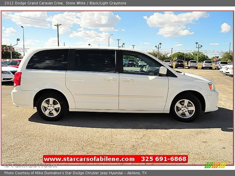 Stone White / Black/Light Graystone 2012 Dodge Grand Caravan Crew