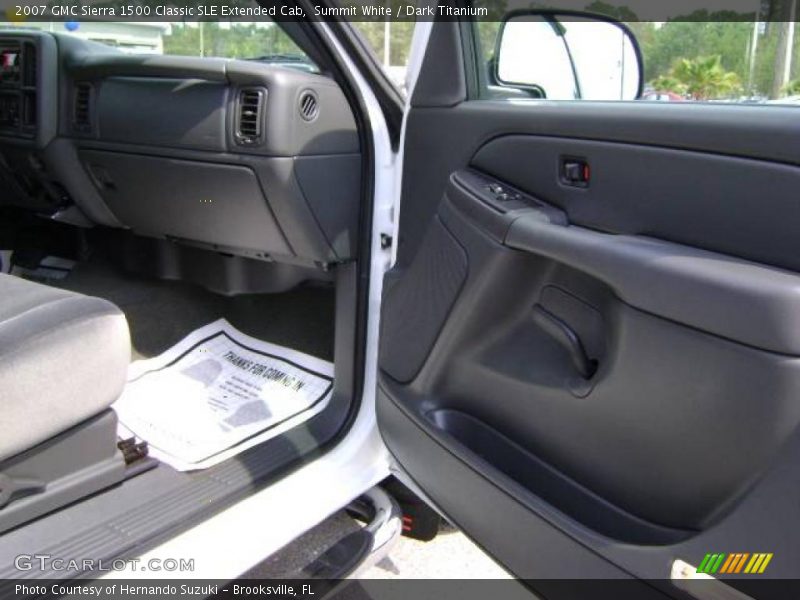 Summit White / Dark Titanium 2007 GMC Sierra 1500 Classic SLE Extended Cab