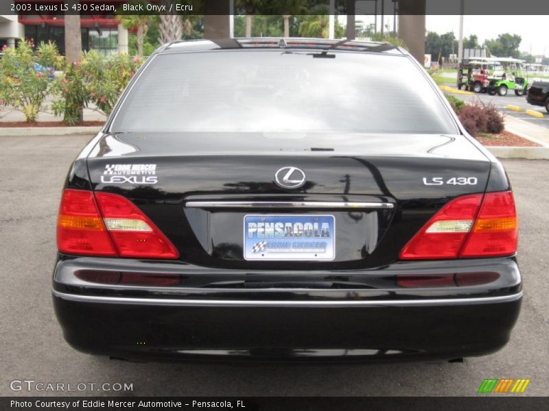 Black Onyx / Ecru 2003 Lexus LS 430 Sedan