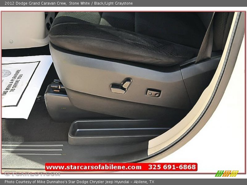 Stone White / Black/Light Graystone 2012 Dodge Grand Caravan Crew