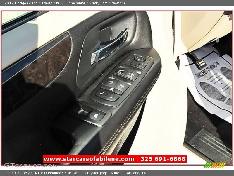 Stone White / Black/Light Graystone 2012 Dodge Grand Caravan Crew