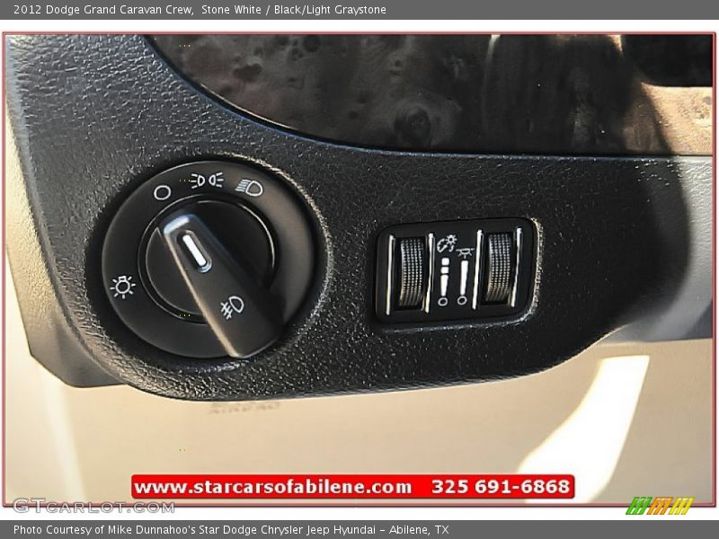 Stone White / Black/Light Graystone 2012 Dodge Grand Caravan Crew