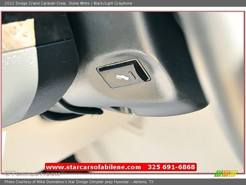 Stone White / Black/Light Graystone 2012 Dodge Grand Caravan Crew