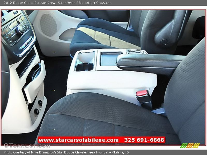 Stone White / Black/Light Graystone 2012 Dodge Grand Caravan Crew