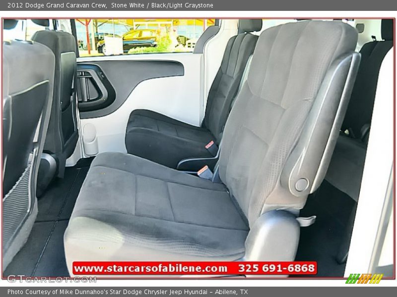 Stone White / Black/Light Graystone 2012 Dodge Grand Caravan Crew