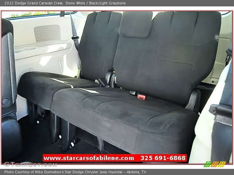 Stone White / Black/Light Graystone 2012 Dodge Grand Caravan Crew