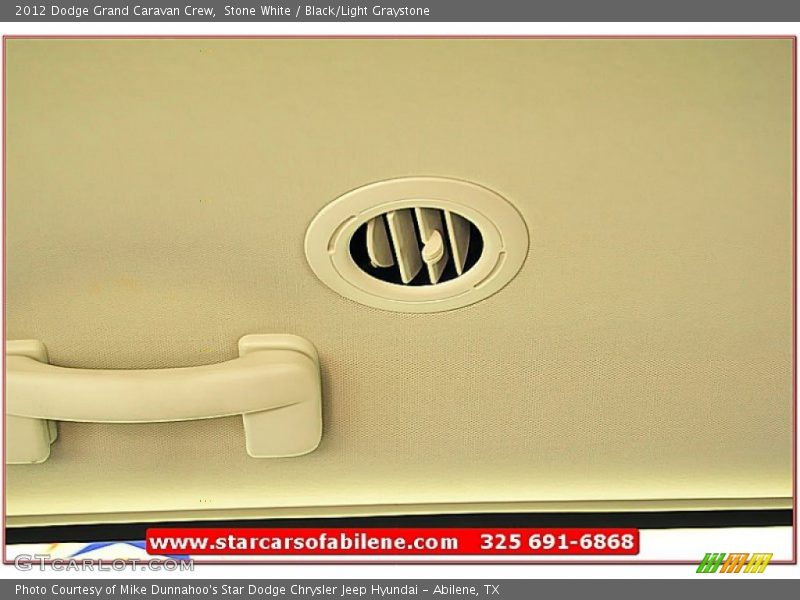 Stone White / Black/Light Graystone 2012 Dodge Grand Caravan Crew