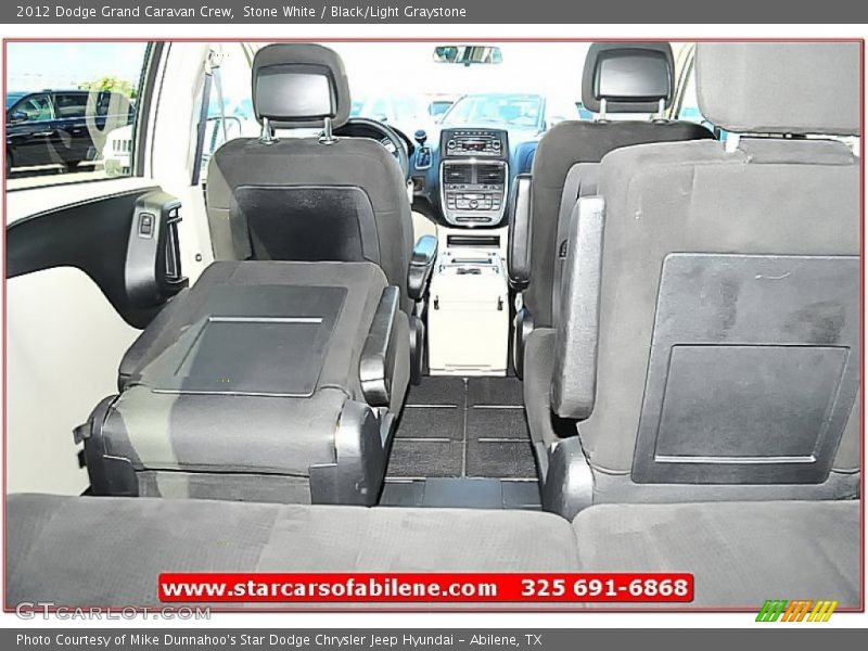 Stone White / Black/Light Graystone 2012 Dodge Grand Caravan Crew