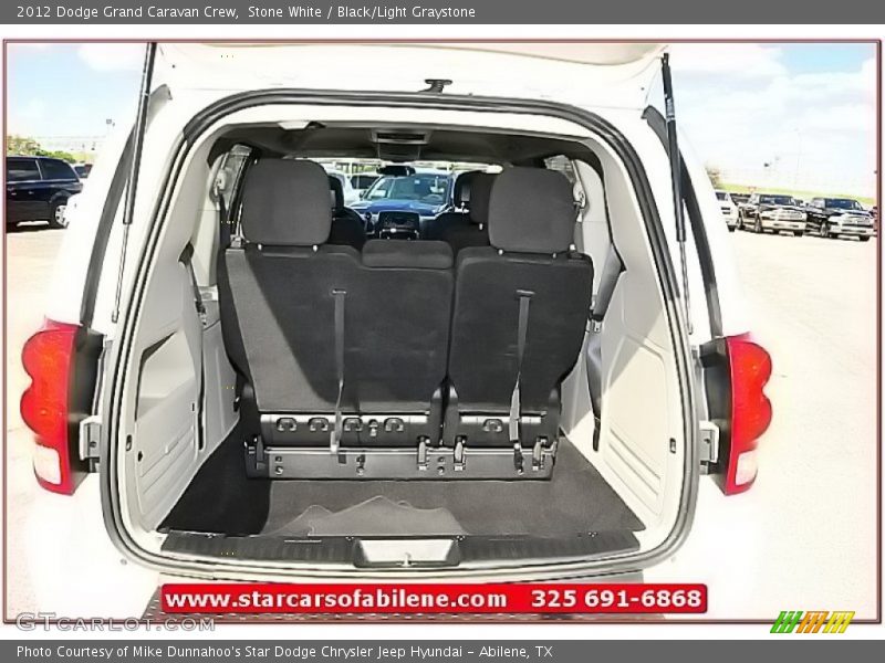 Stone White / Black/Light Graystone 2012 Dodge Grand Caravan Crew