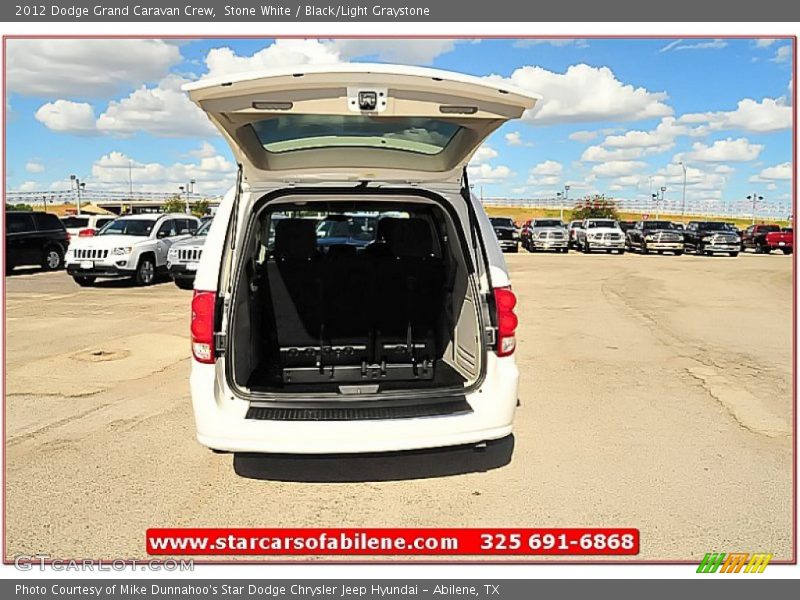 Stone White / Black/Light Graystone 2012 Dodge Grand Caravan Crew